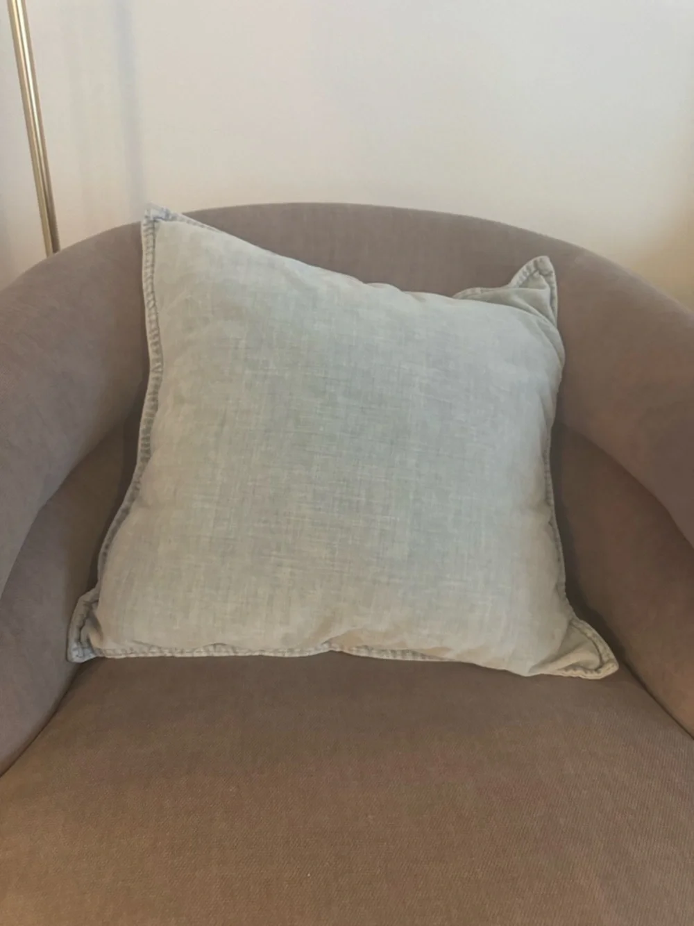 West Elm Pillow 20x20 includes insert Light Blue Linen Throw PillowHome Accents